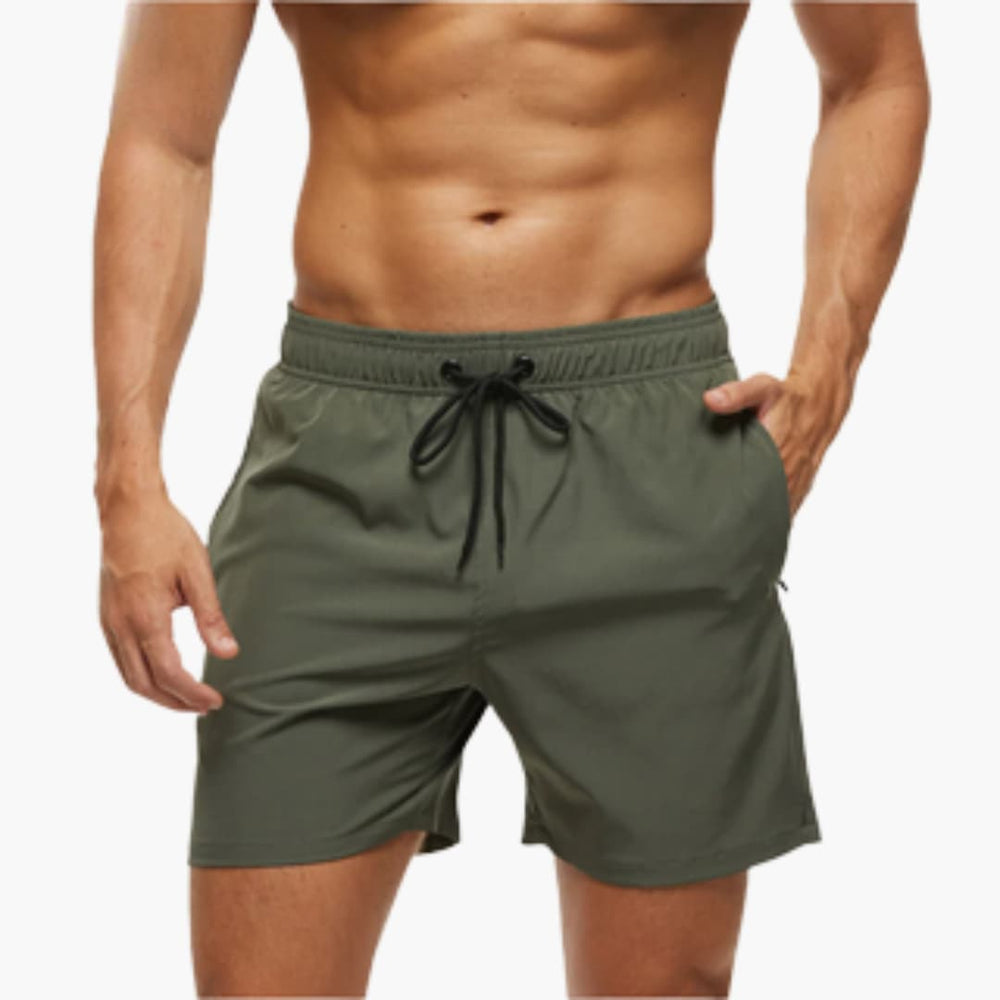 Lichte zwemshort met trekkoord en zijzakken