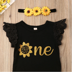 Babyset met zonnebloemmotief