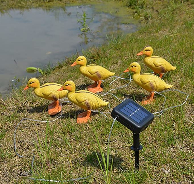 Zonnelamp in eendvorm, 5-in-1