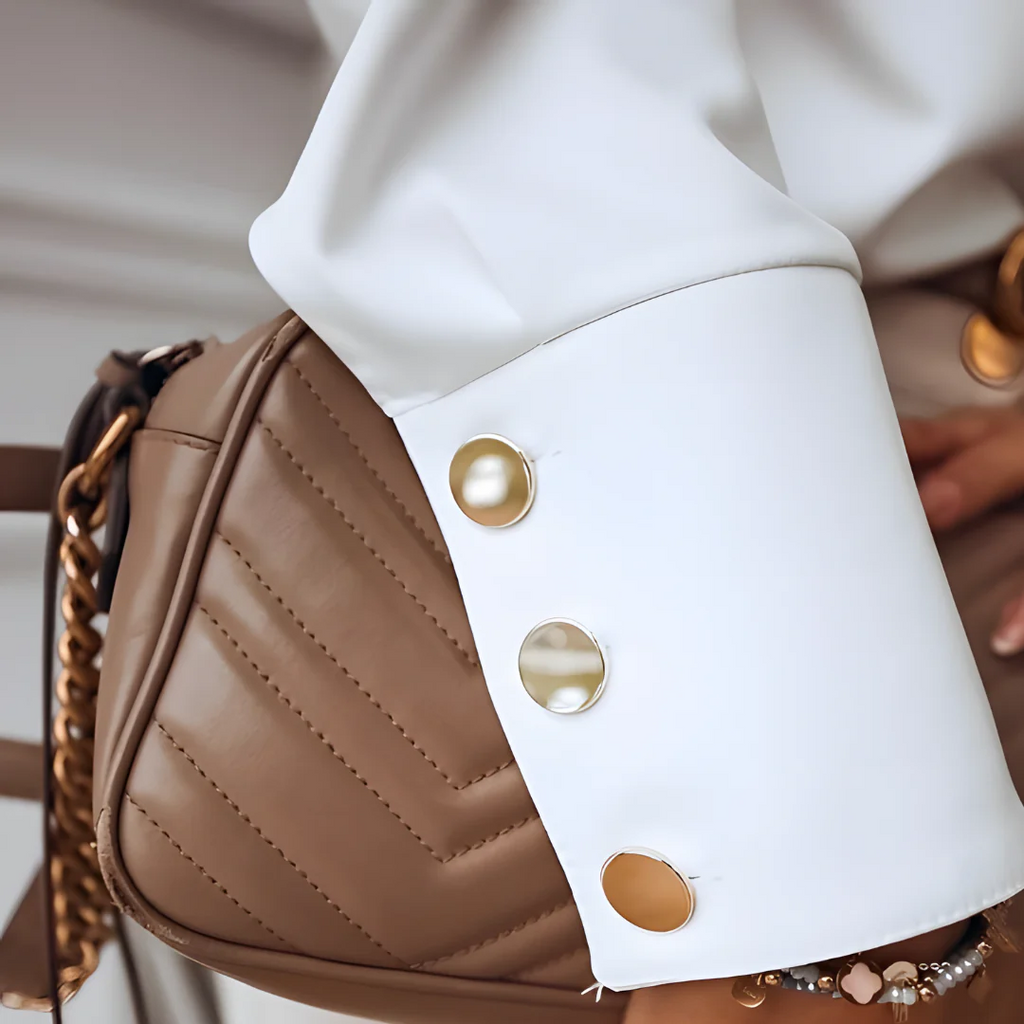 dames blouse met knoopsluiting en klassieke kraag — afbeelding 13