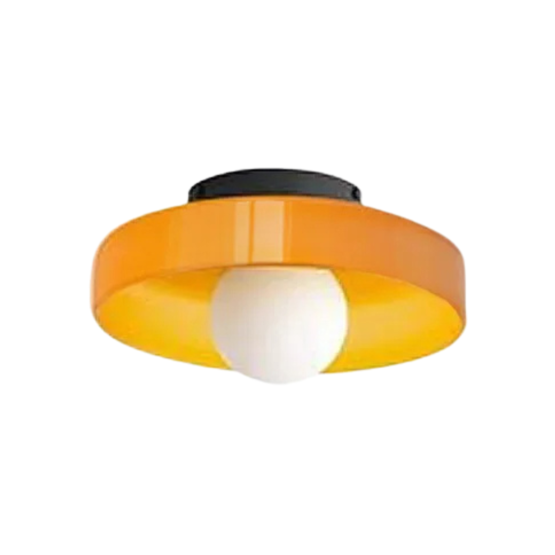 Ronde plafondlamp met stijlvolle functionaliteit