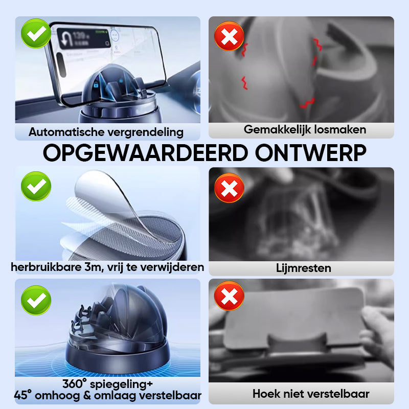360° draaibare telefoonhouder voor auto