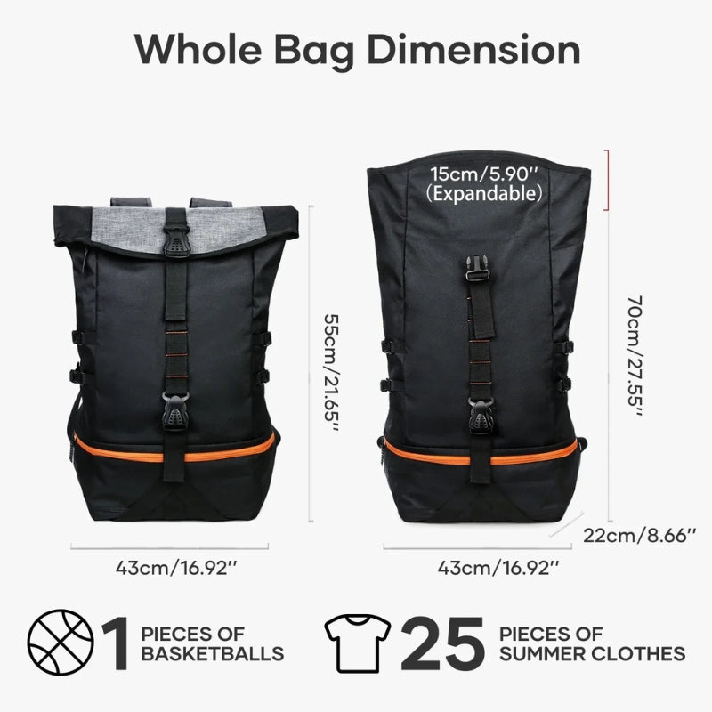 Multifunctionele 35L rugzak voor sport en reizen