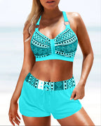Bikini met hoge taille en geometrisch patroon — afbeelding 17
