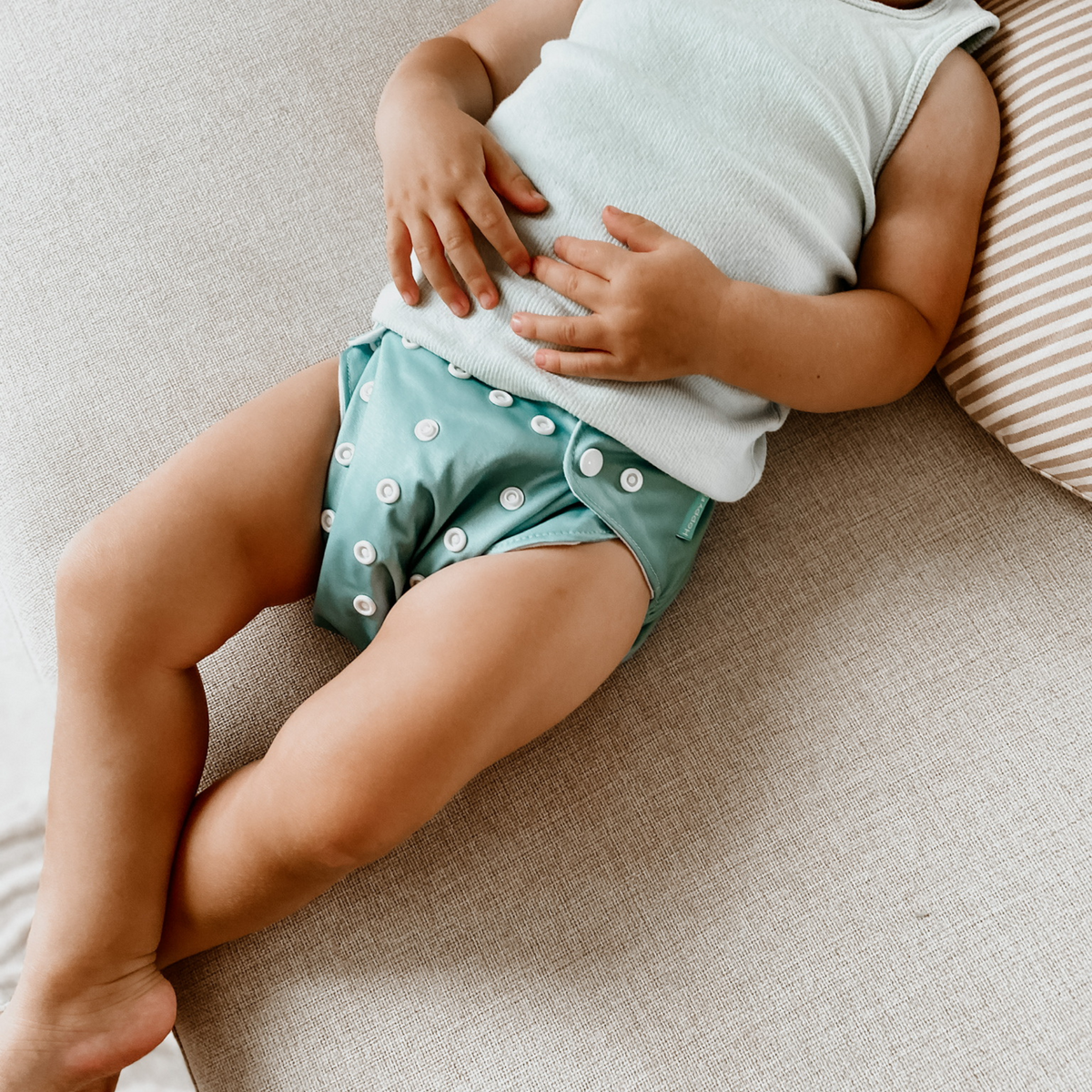 Herbruikbare en lekvrije stoffen luiers voor baby's