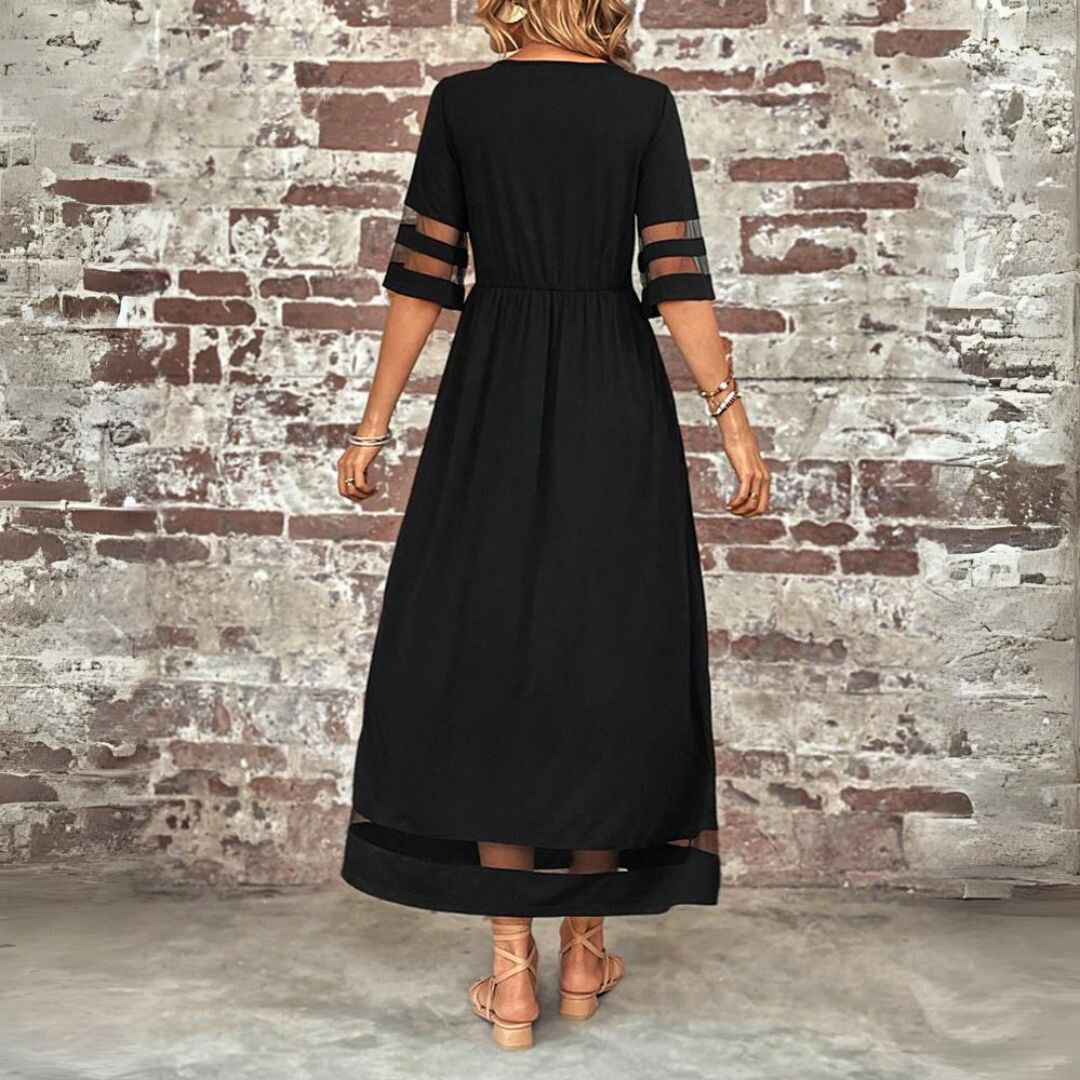 Soepelvallende maxi-jurk