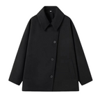Dames tussenjas in oversized look met knoopsluiting