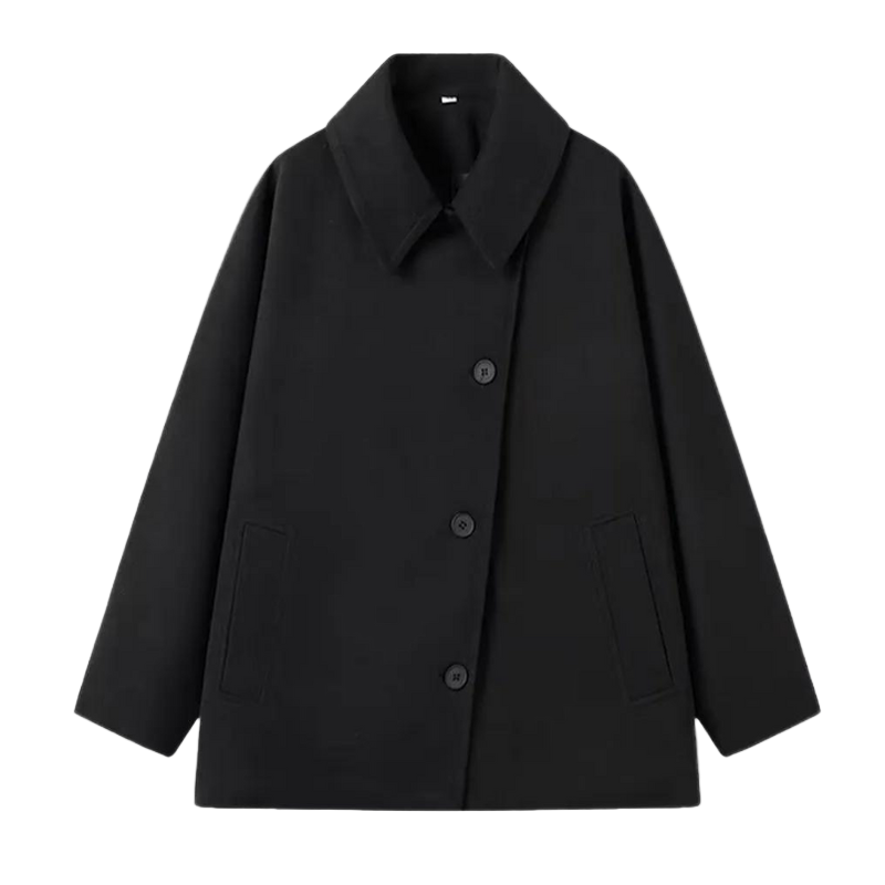 Dames tussenjas in oversized look met knoopsluiting