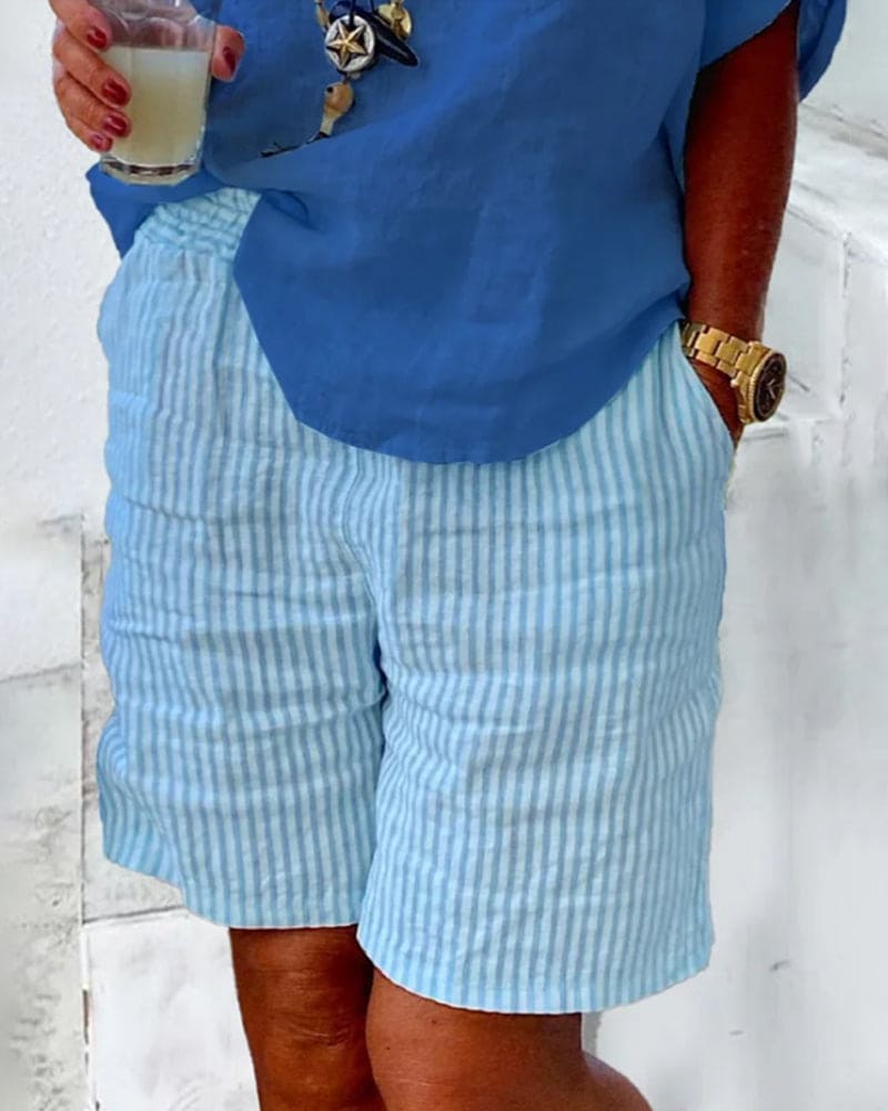 Gestreepte damesshorts