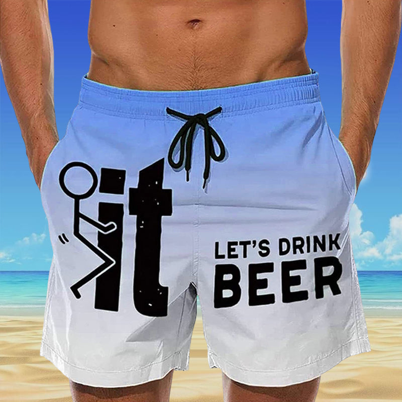 Hawaii heren zwembroek met elastische taille