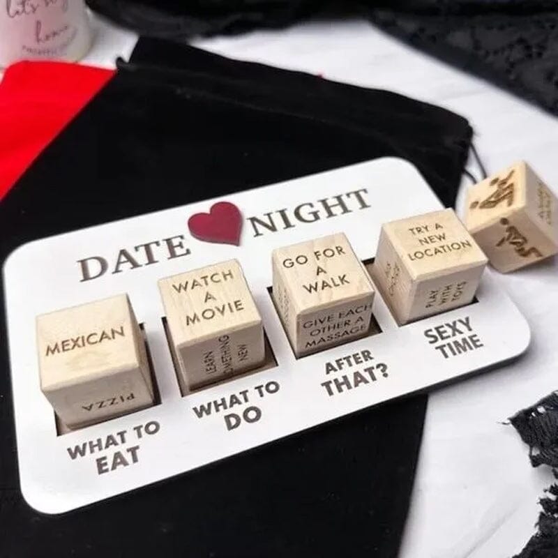 Houten date night dobbelstenen set – creatieve en spannende date ideeën
