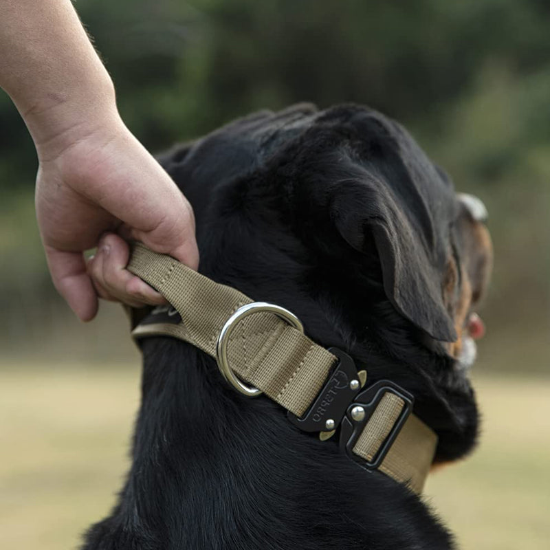 Tactische hondenhalsband met handvat