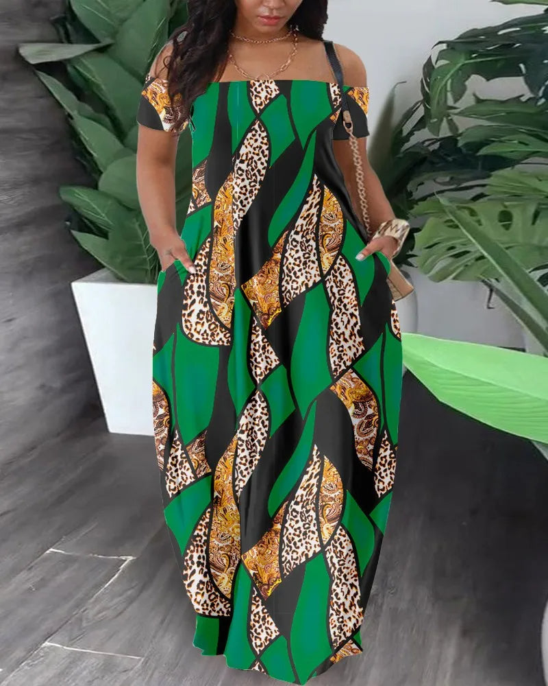 Tasha plus-size safari jurk