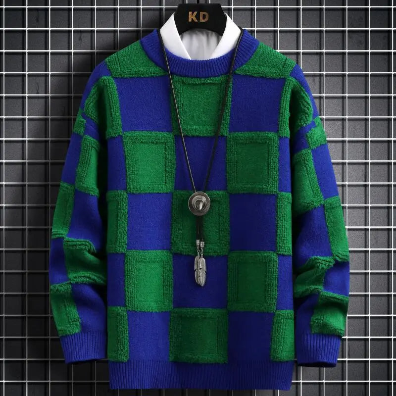 Plaid trui