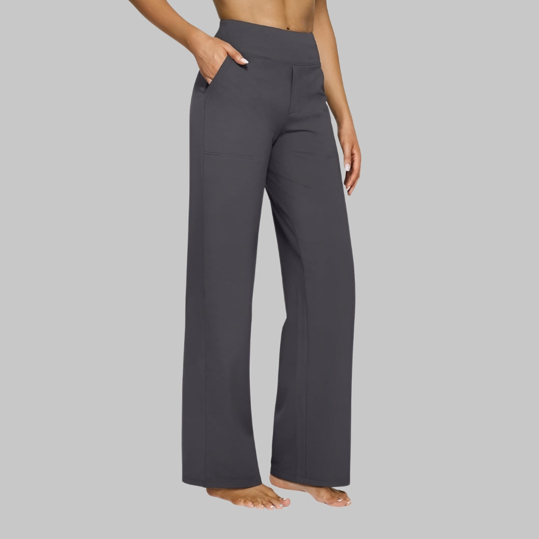 Wendy | Jerseybroek met rechte pijpen en elastische taille