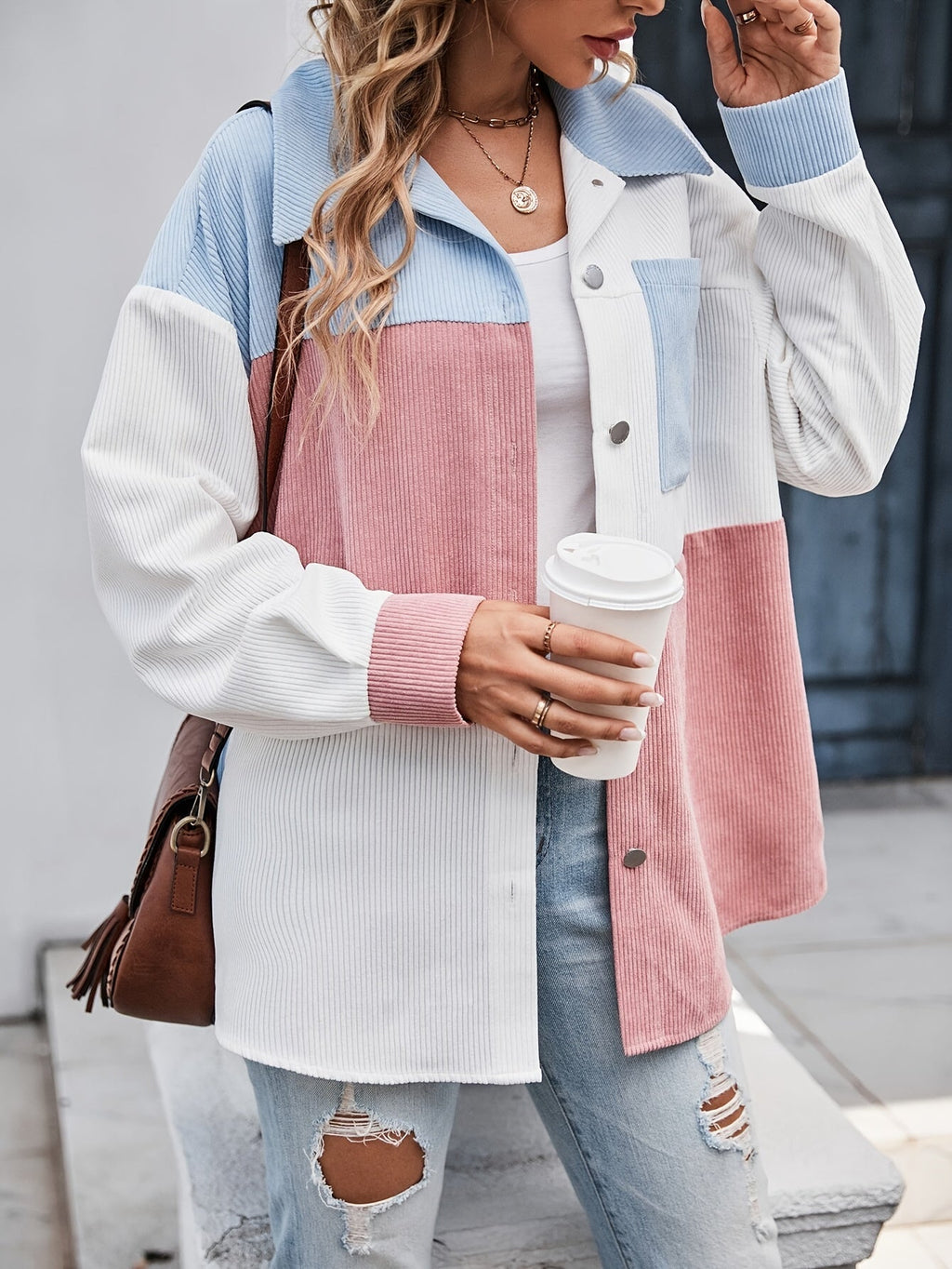Kleurvolle blouse met knoopsluiting — afbeelding 1