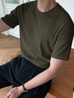 Luchtig groen heren T-shirt