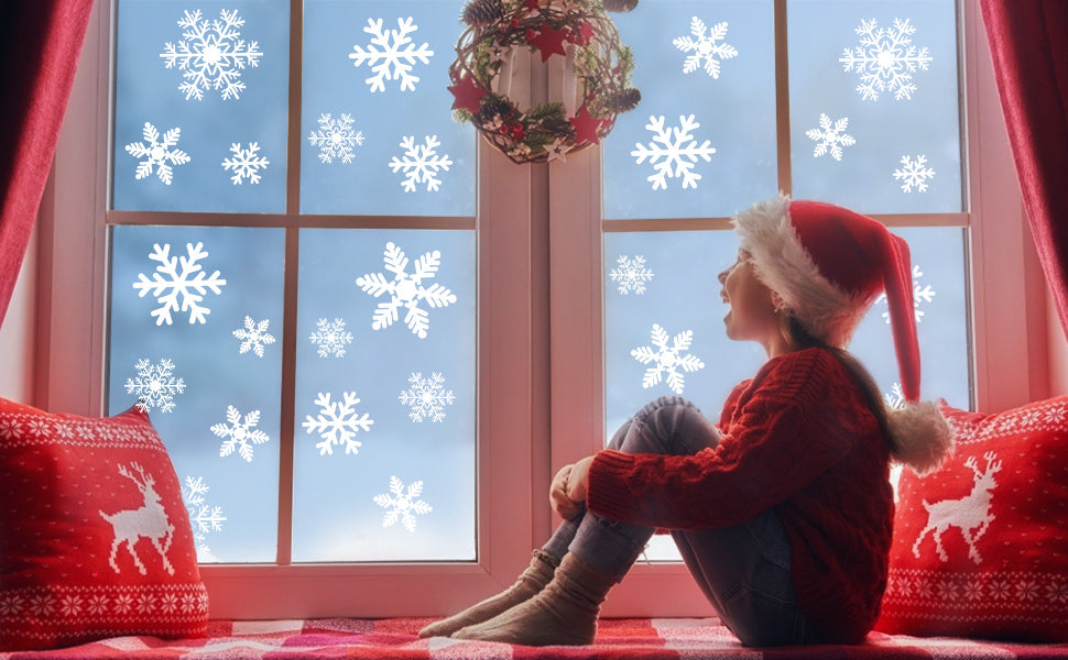 Sneeuwvlok kerst raamstickers