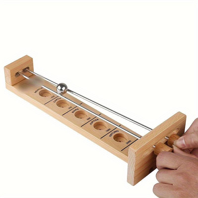 Houten stickballspel ruimte avontuur