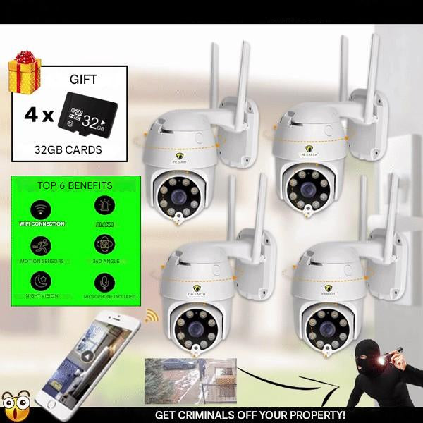 Slimme wifi-beveiligingscamera's SmartCam, set van 4