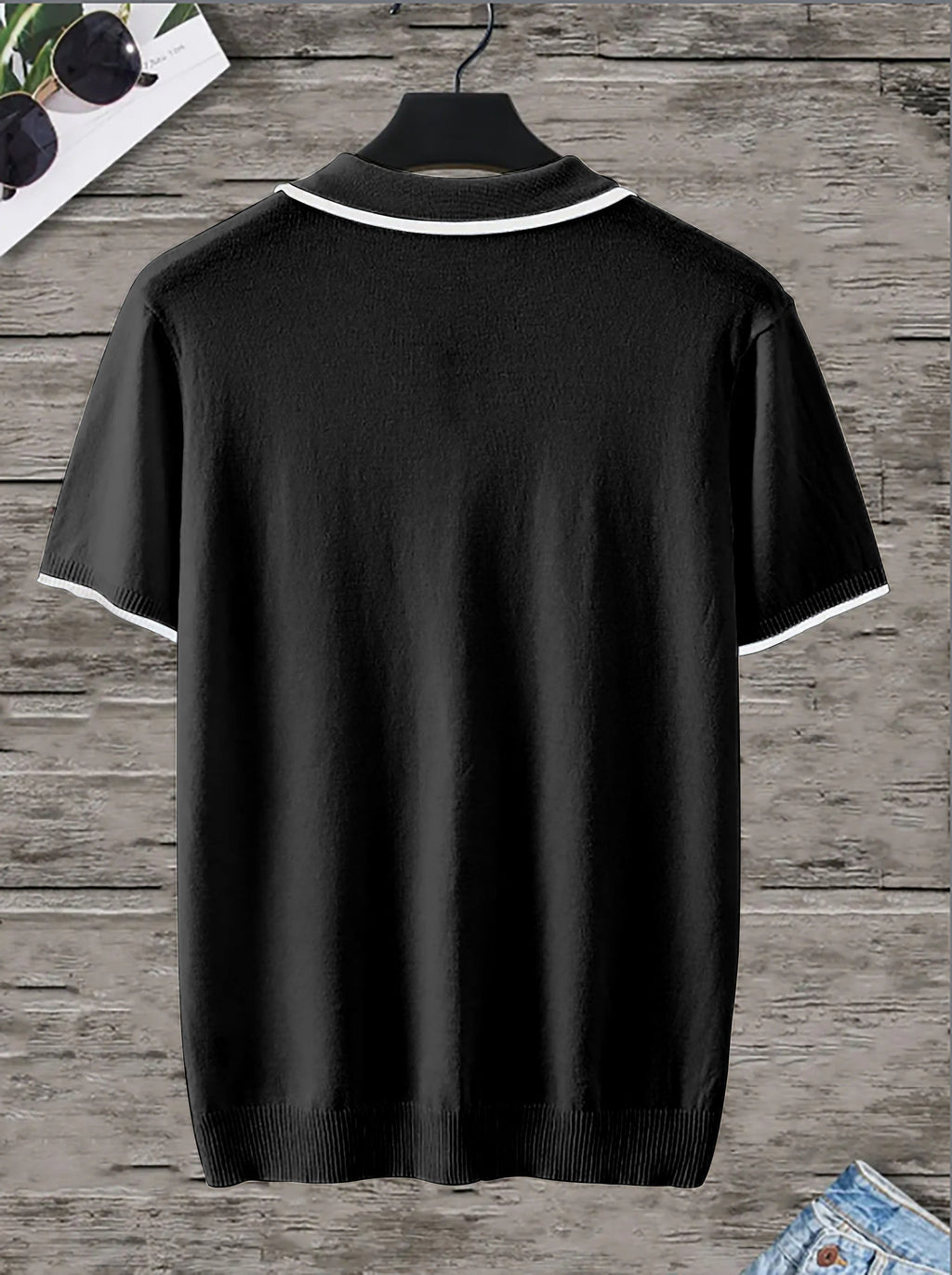 Zwarte heren polo