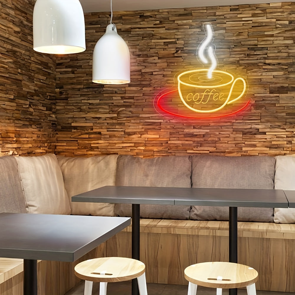 Neon koffielamp voor wanddecoratie