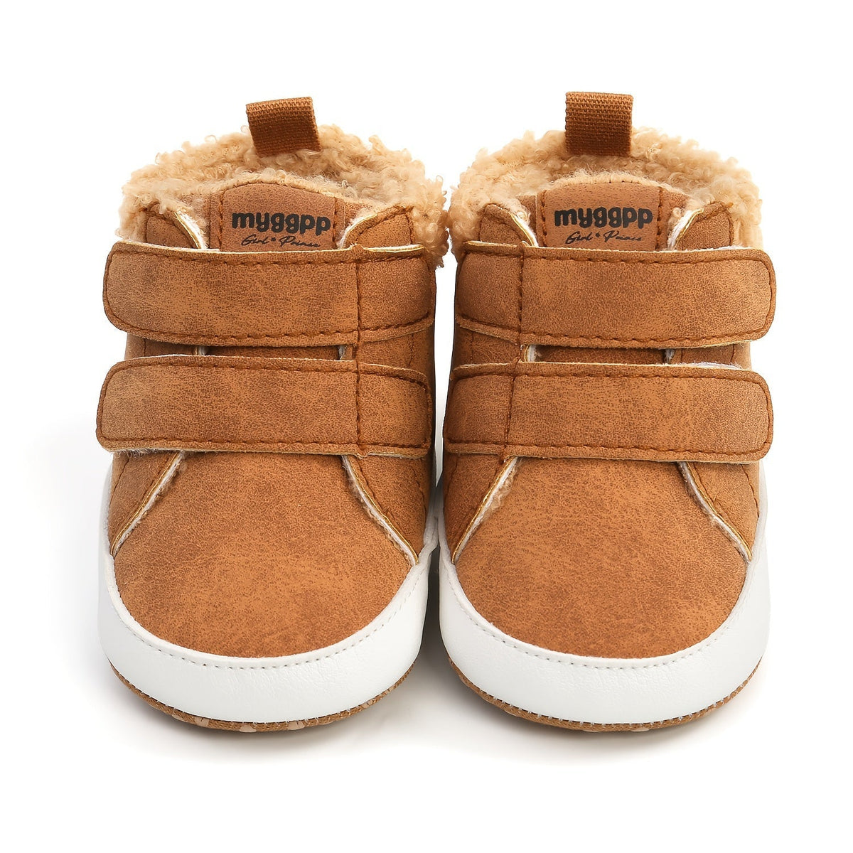 Warme babylaarsjes met klittenband Noor