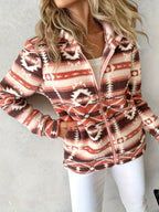 Dames teddy vest met aztekenpatroon