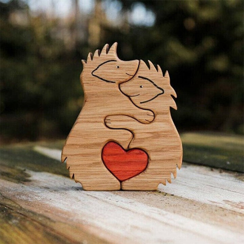 Houten dierenornamenten