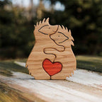 Houten dierenornamenten