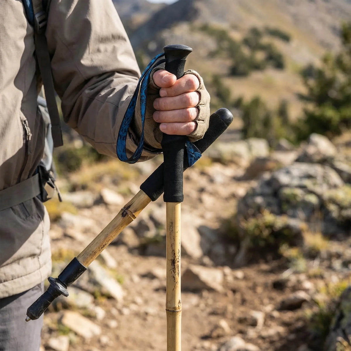 5-delige opvouwbare trekkingstok