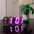 3D LED wandklok met dimbare verlichting