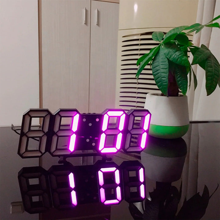 3D LED wandklok met dimbare verlichting