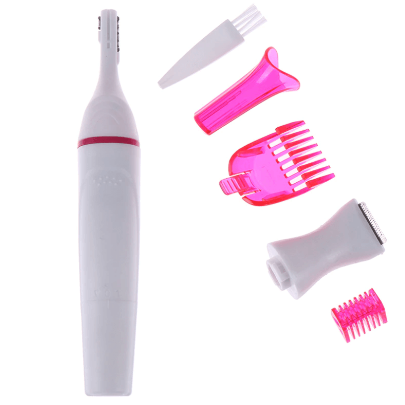 5 in 1 waterbestendige scheerset – kleur: Wit paars — afbeelding 2