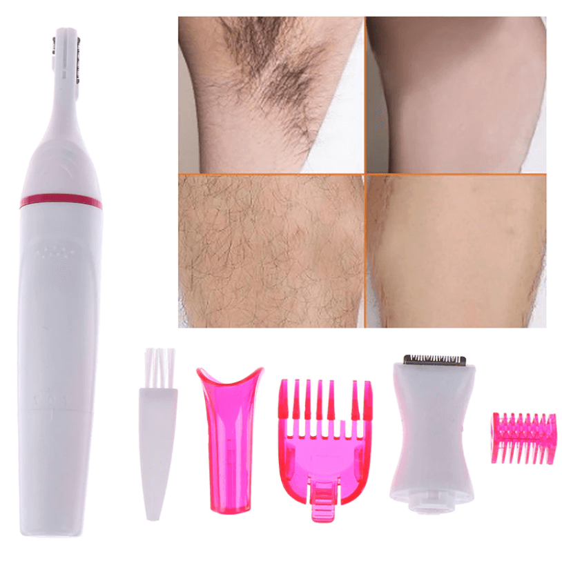 5 in 1 waterbestendige scheerset – kleur: Wit paars — afbeelding 6