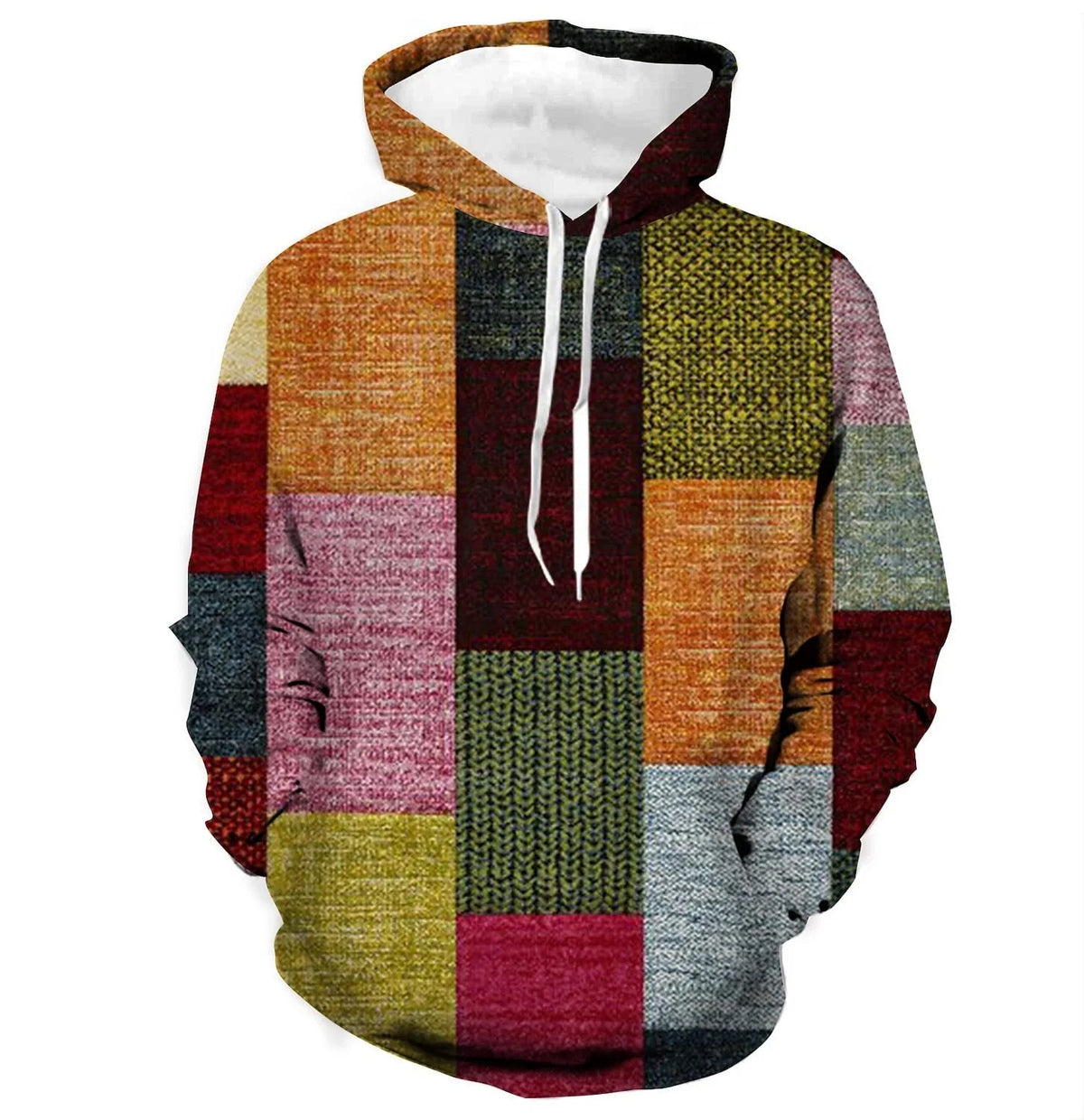 3D plaid hoodie