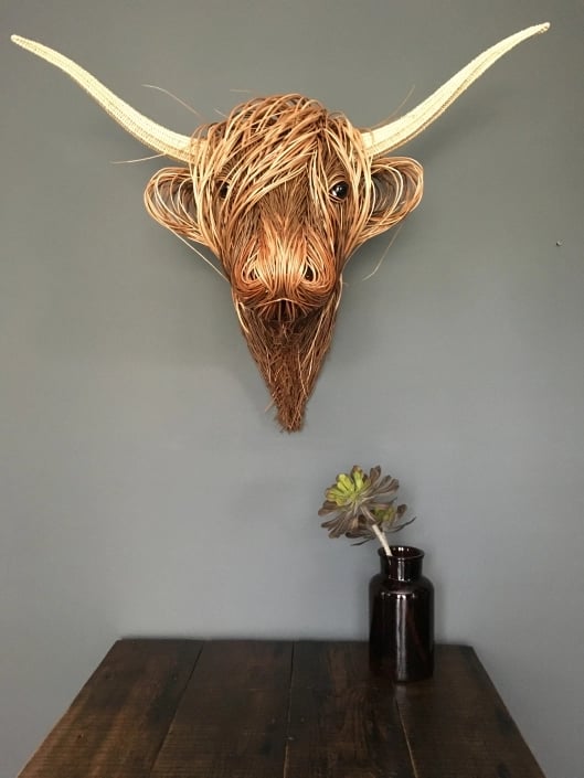 Koe wandsculptuur