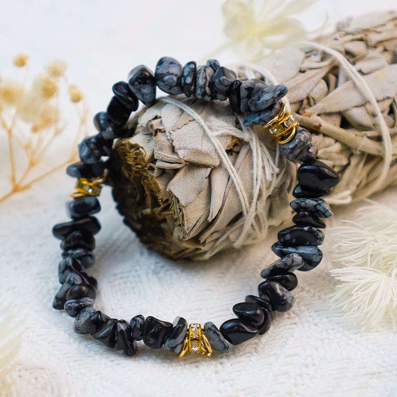 Stijlvol natuursteen kristallen kralen armband