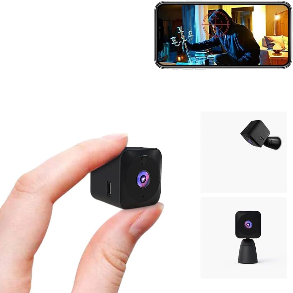 Minibeveiligingscamera 4K met wi-fi, verborgen binnencamera en nachtzicht