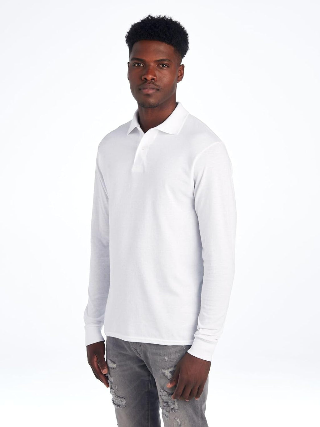 Heren polo met lange mouwen – Liva