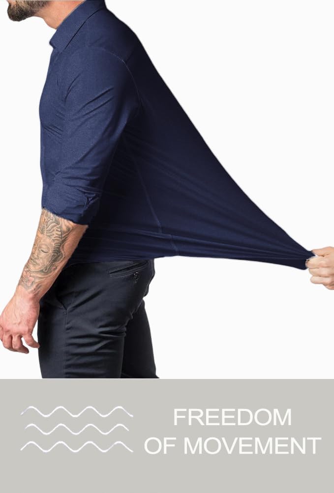 Kreukvrij slim fit overhemd voor heren — afbeelding 37