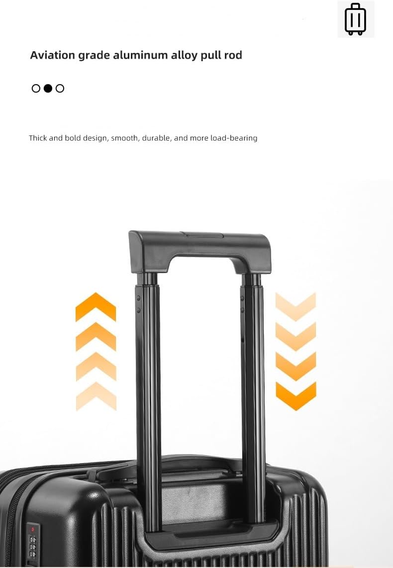 Hard shell handbagagekoffer met bekerhouder, USB-poort & TSA-slot