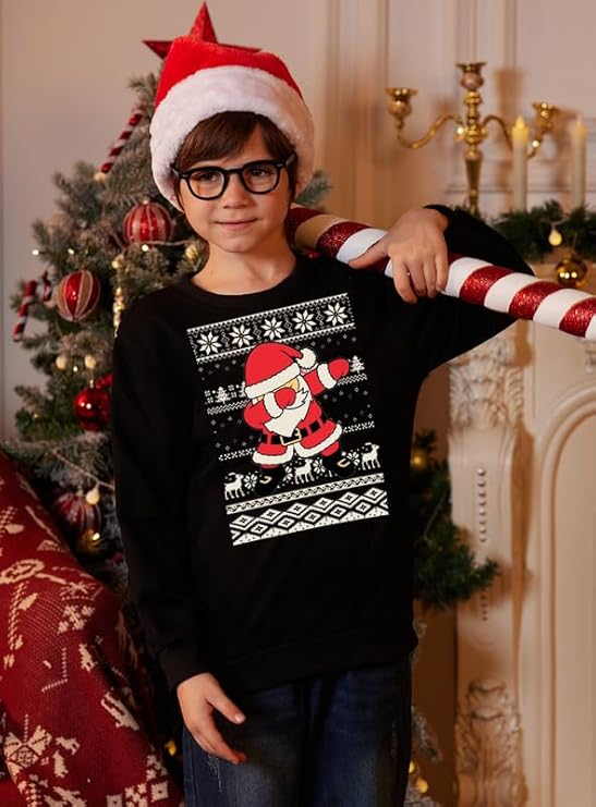 Kinder kersttrui met kerstman