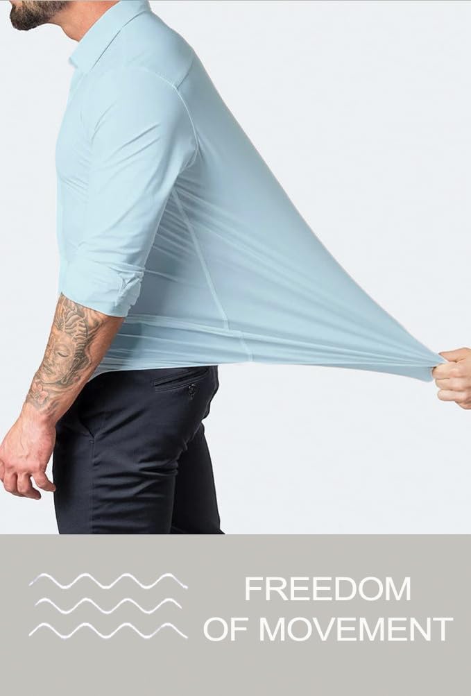 Kreukvrij slim fit overhemd voor heren — afbeelding 43