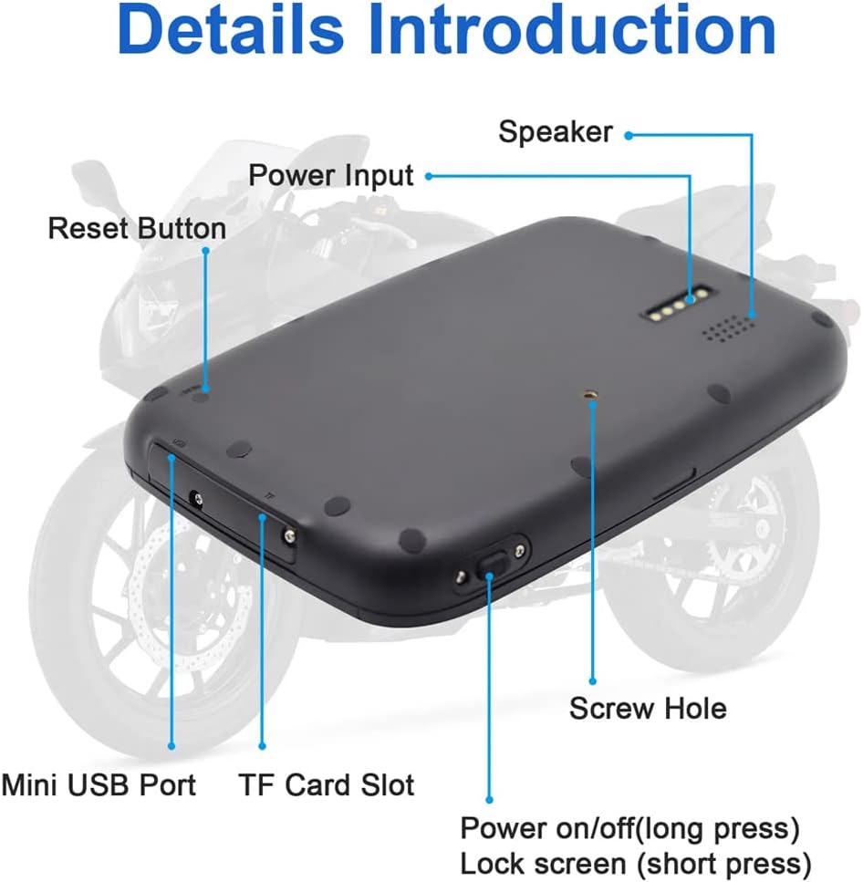 Draagbare motormonitor met 5" (12,7 cm) ips-scherm