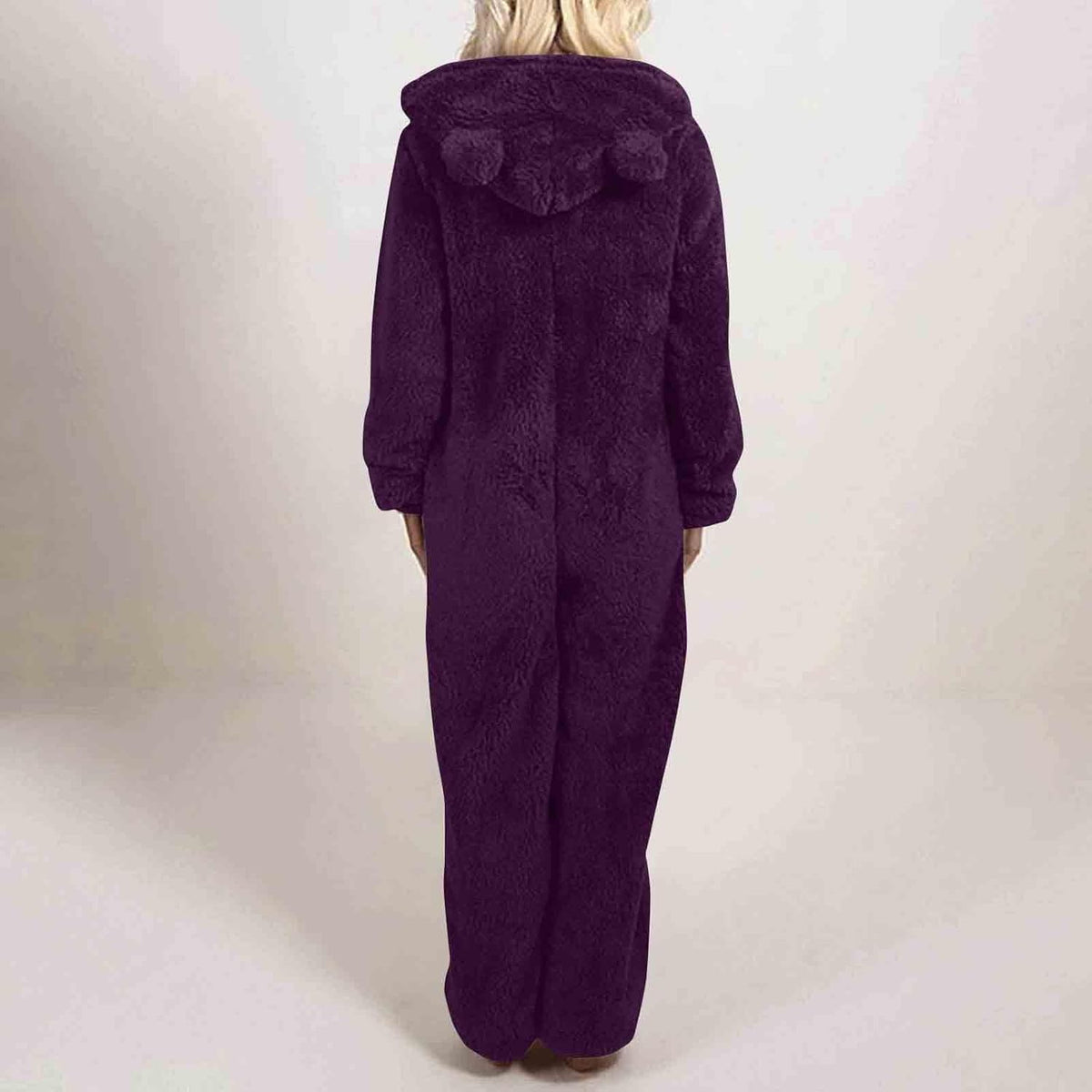 Sherpa Fuzzy Onesie met Capuchon