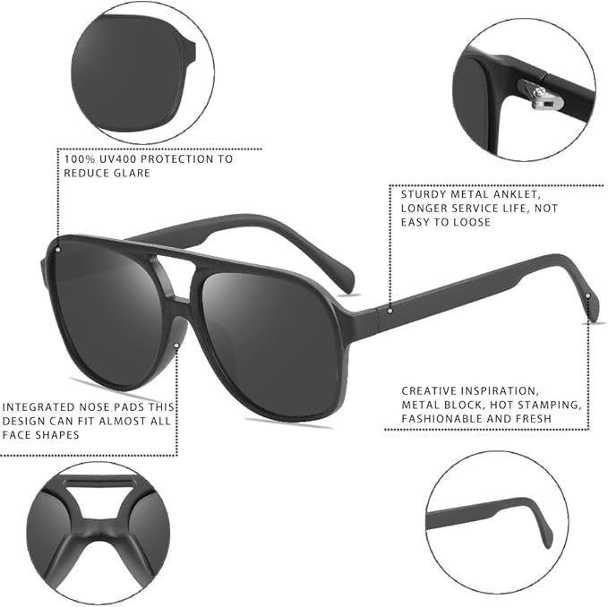 Retro aviator zonnebril