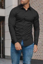 Kreukvrij slim fit overhemd voor heren — afbeelding 34