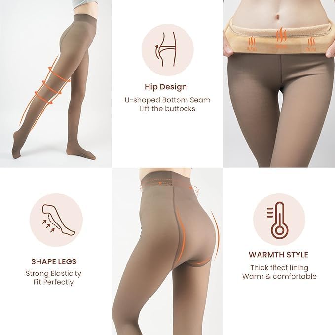 Fleecegevoerde panty
