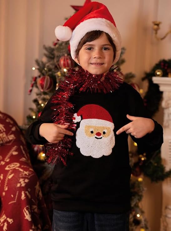 Kinder kersttrui met kerstman